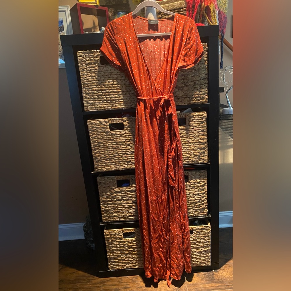 VICI Real floor length wrap dress